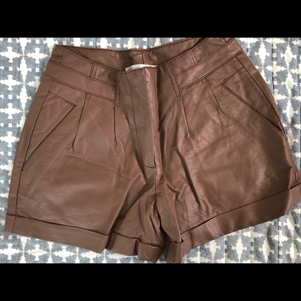 LC Lauren Conrad Faux Leather High-waisted Shorts